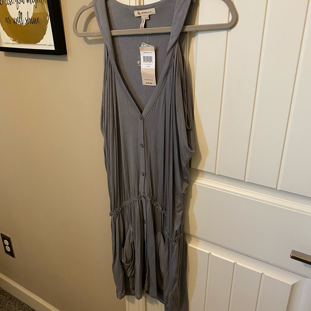 BCBGeneration Grey Sleeveless Knit Tunic